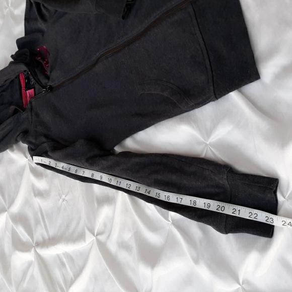 Harley Davidson Size XS Breast Cancer Awareness Grey Pink Sequin Hoodie - Picture 7 of 17